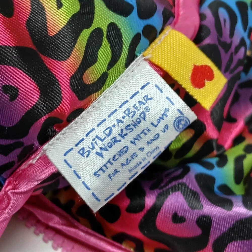 Build A‎ Bear Workshop Slumber Party Satin Pink Reversible Leopard Sleeping Bag